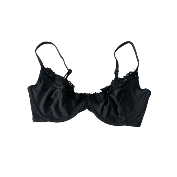 New Skims Fits‎ Everybody Lace Unlined Demi Bra Size 32 DD Onyx Black Intimates - Picture 7 of 8